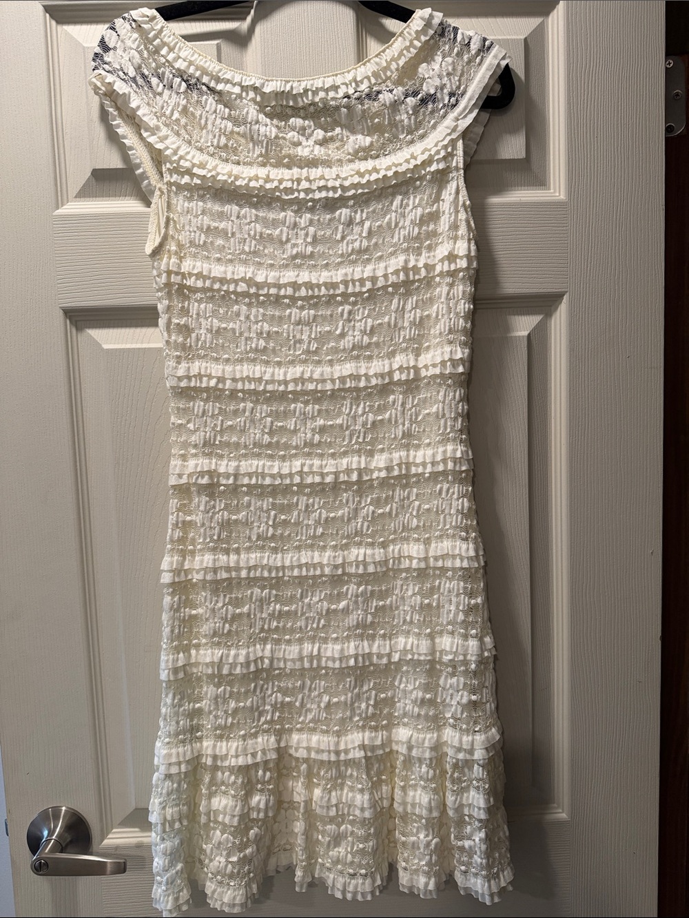 Max Edition Cream Ruffled Mini Dress - Picture 3 of 4